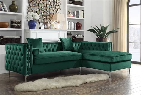 Tufted Velvet Sectional Sofa